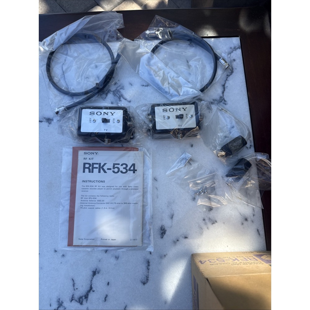 Vintage Sony RFK-534 RF Kit - NIB Complete Set (1977) - ANS-20 / RFU-534 NOS